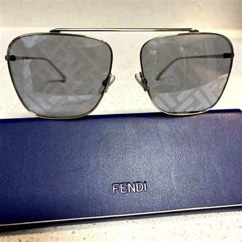 fendi 61mm lenticular lens navigator sunglasses|Fendi Fendi Sky Fe40115U L (61 .